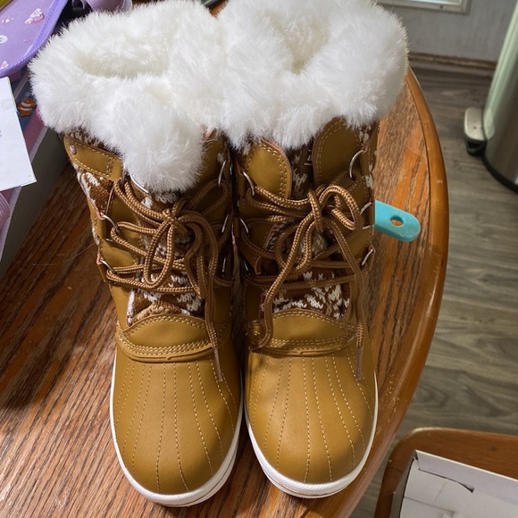 DREAM PAIRS Girls Mid-Calf Winter Snow Boots for Little Kids/Big Kids Size 10 - Picture 7 of 9